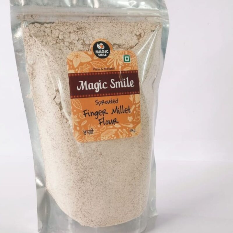 Magic Smile Sprouted Premium Finger Millet (Ragi) Flour (1kg)