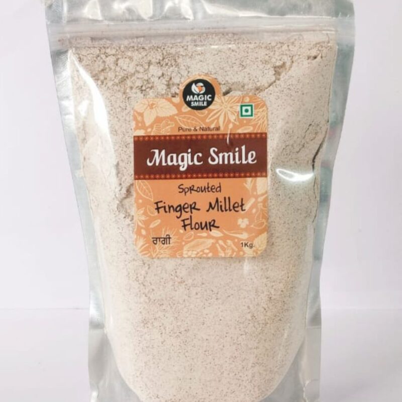 Magic Smile Sprouted Premium Finger Millet (Ragi) Flour (1kg) - Image 2