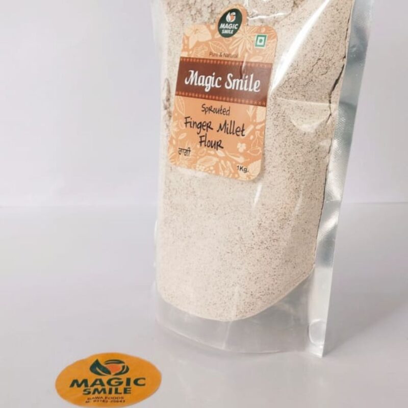 Magic Smile Sprouted Premium Finger Millet (Ragi) Flour (1kg) - Image 3